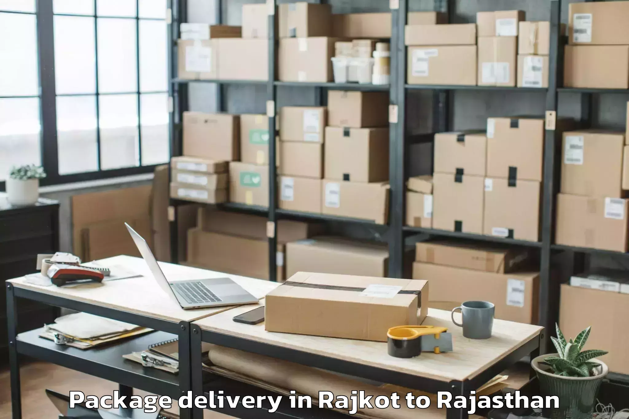 Professional Rajkot to Raj Rishi Bharthari Matsya Uni Package Delivery